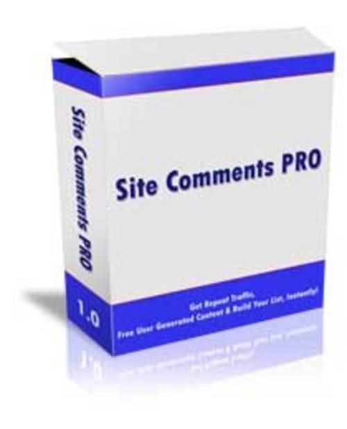 Product picture *New* Site Comments Pro With Master Resale Rights.