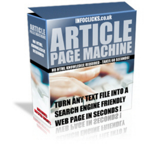 Product picture *NEW* Article Page Machine with Master Resale Rights 