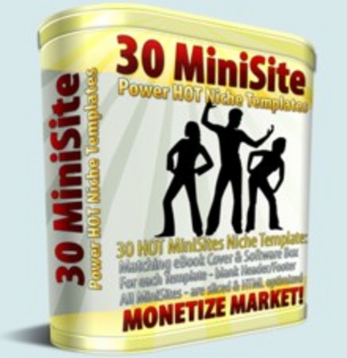 Product picture *NEW* 30 MiniSite Templates with Resale Rights 2011